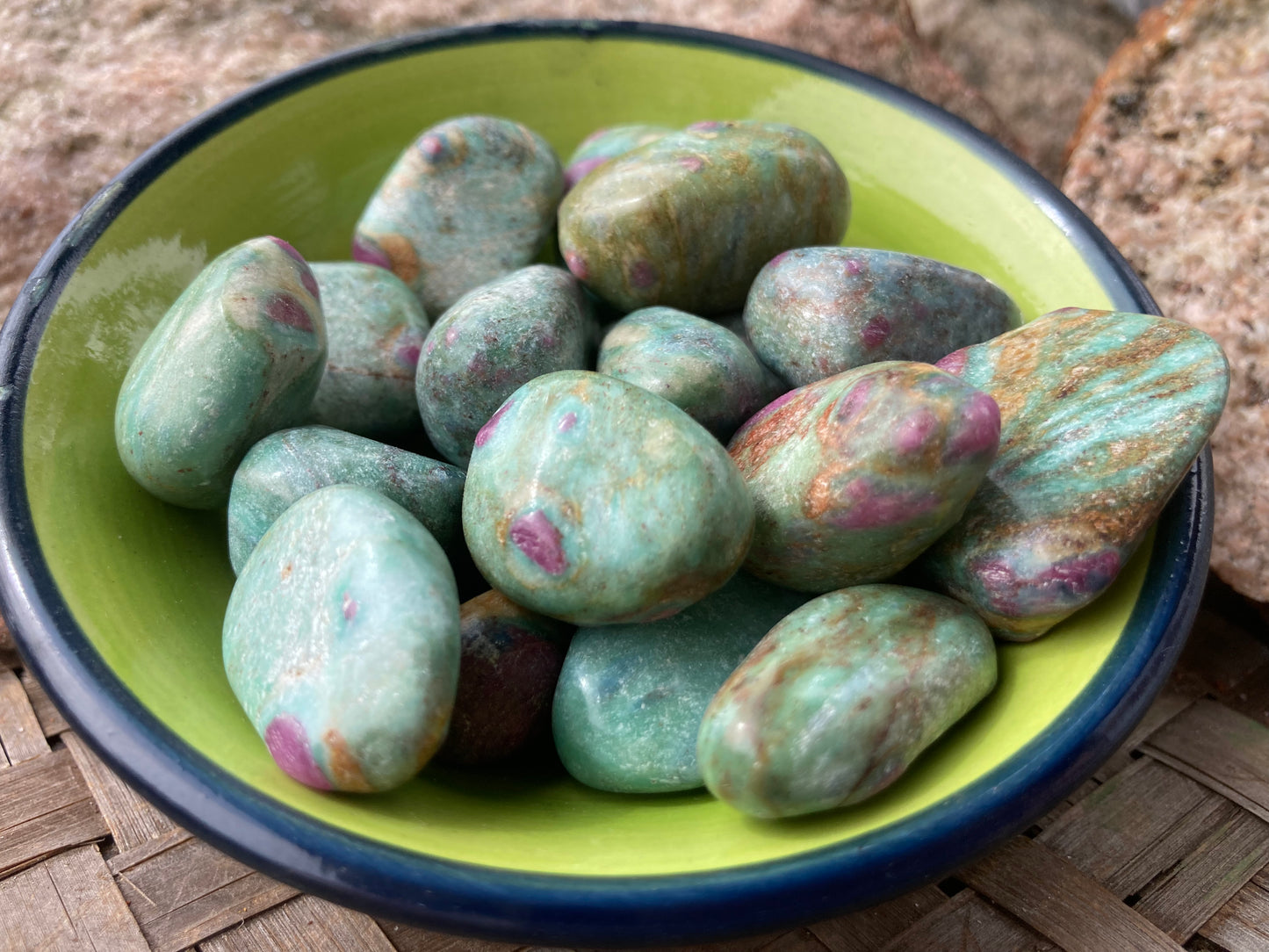 Ruby n Fushite Tumbled Stone