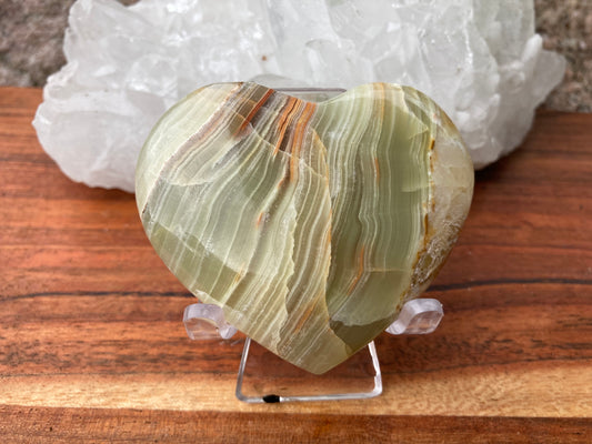 Green Onyx Heart