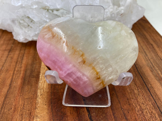 Pink Aragonite Heart