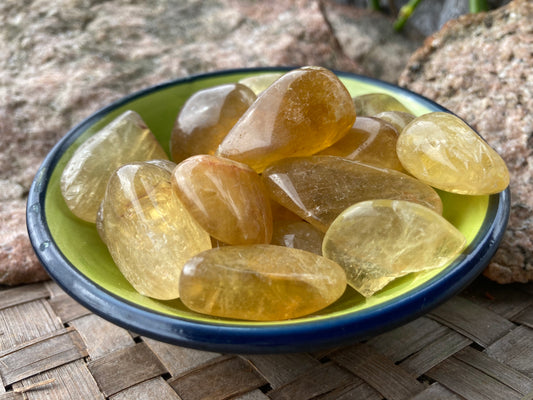 Yellow Fluorite Tumbled Stones