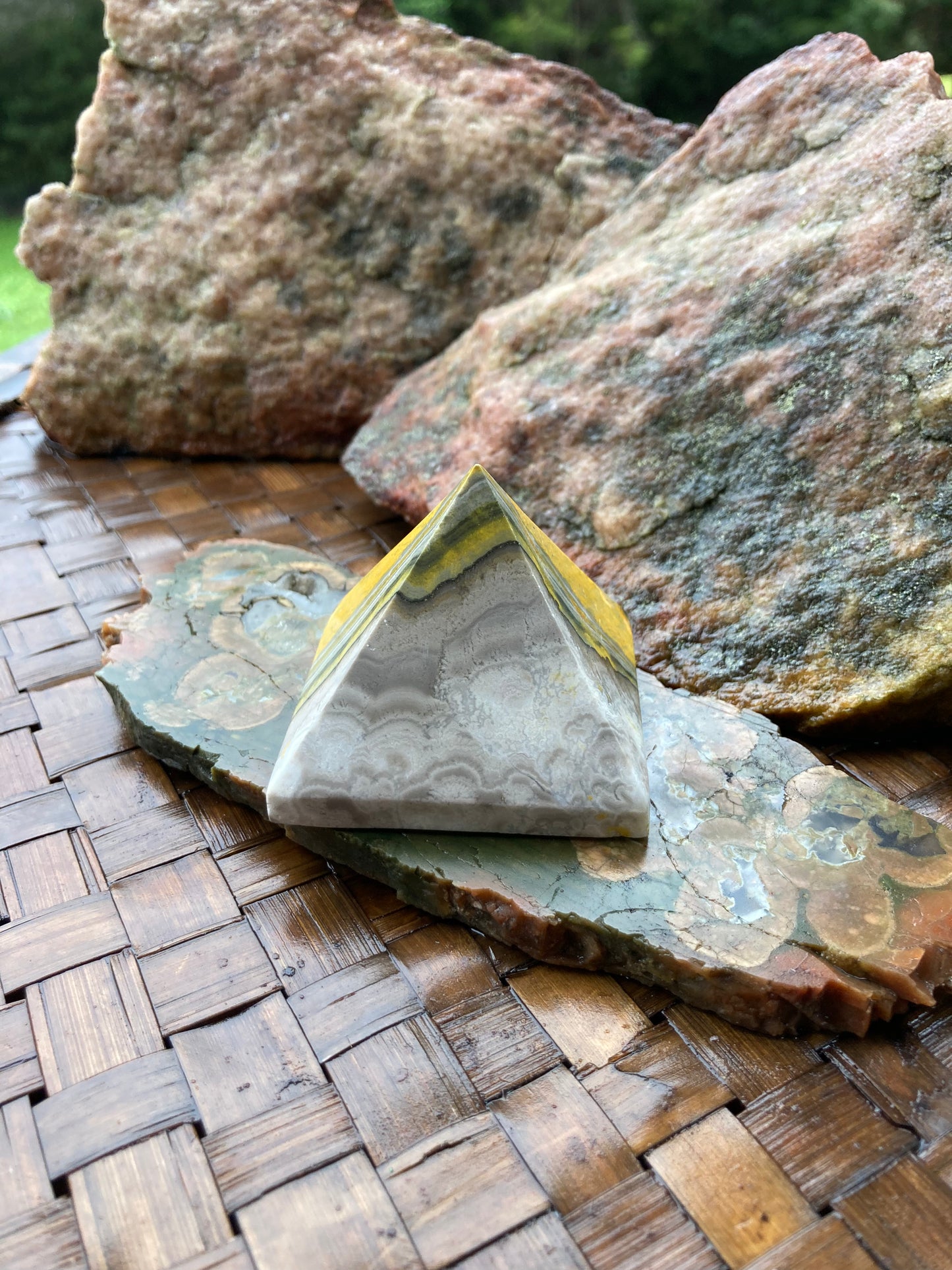 Bumblebee Jasper Pyramid