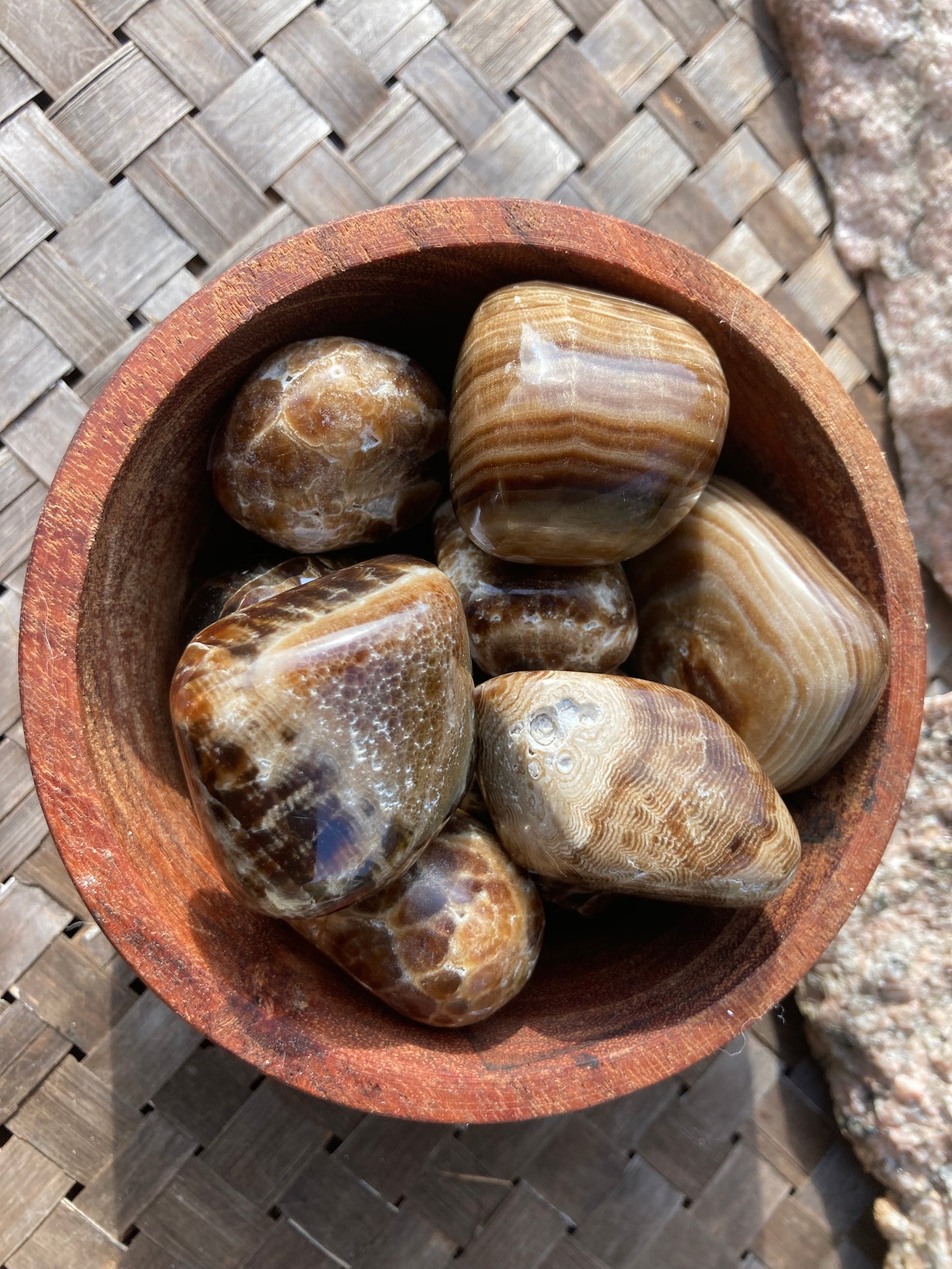 Chocolate Calcite Tumbles