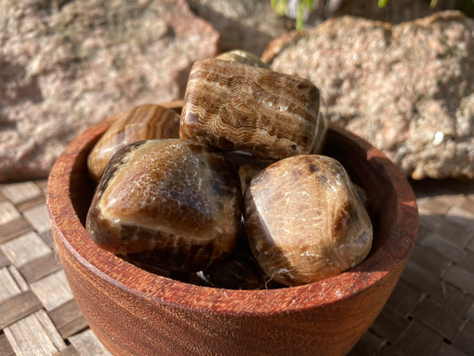 Chocolate Calcite Tumbles