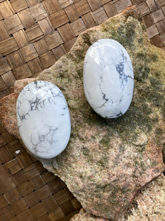 White Howlite Palm Stones