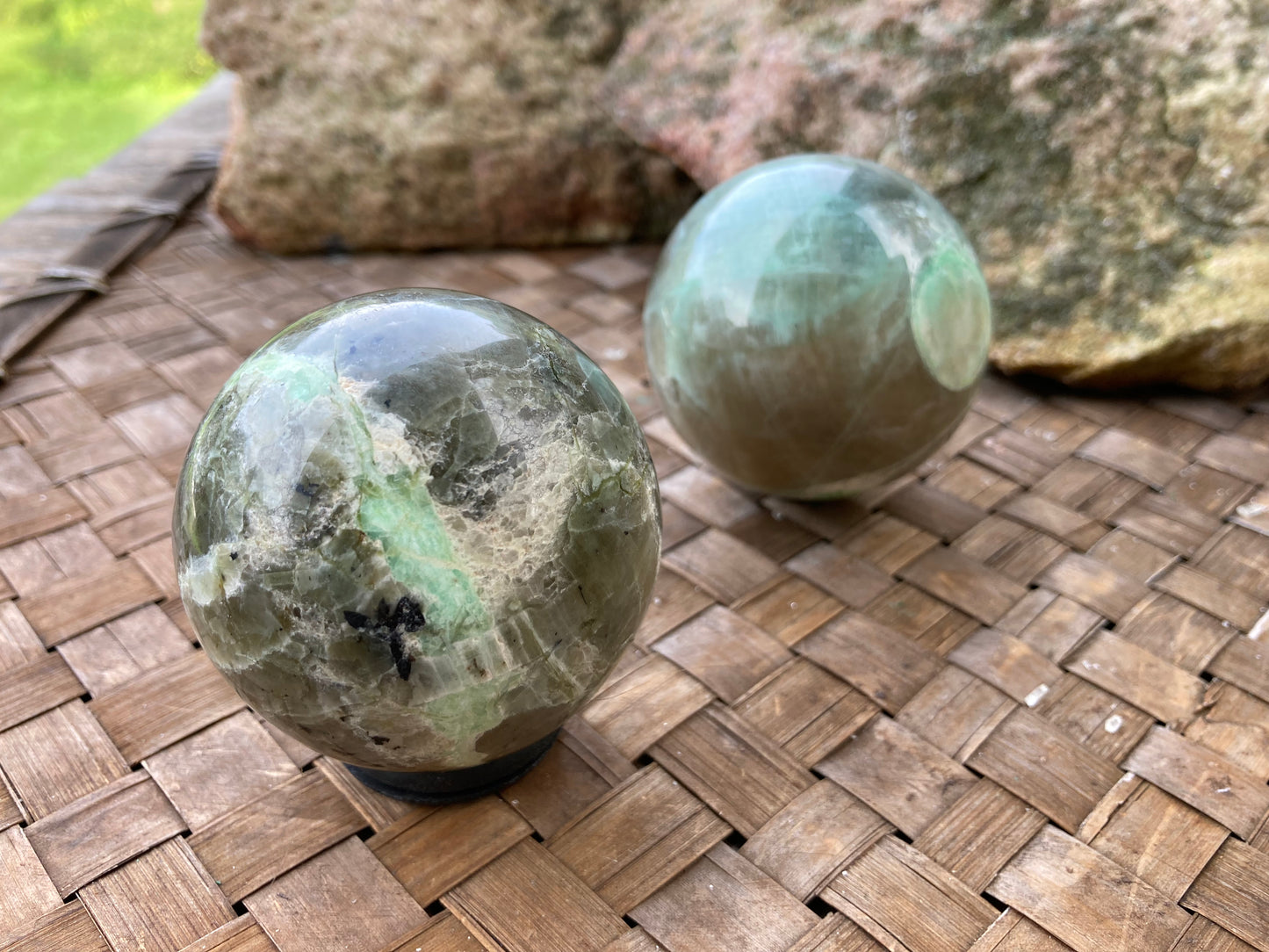 Green Moonstone Sphere