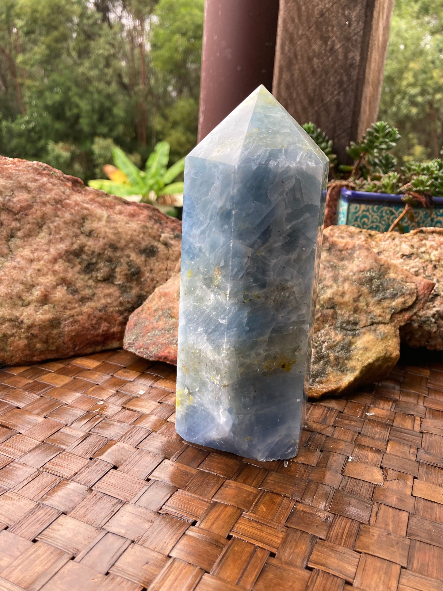 Blue Calcite Tower