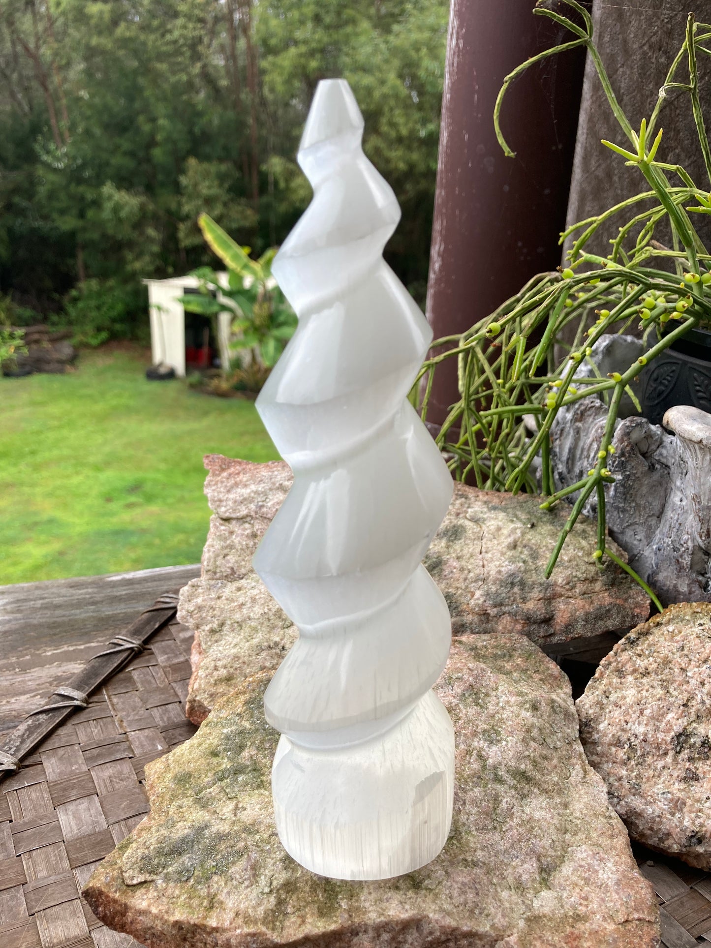 Selenite Unicorn Tower