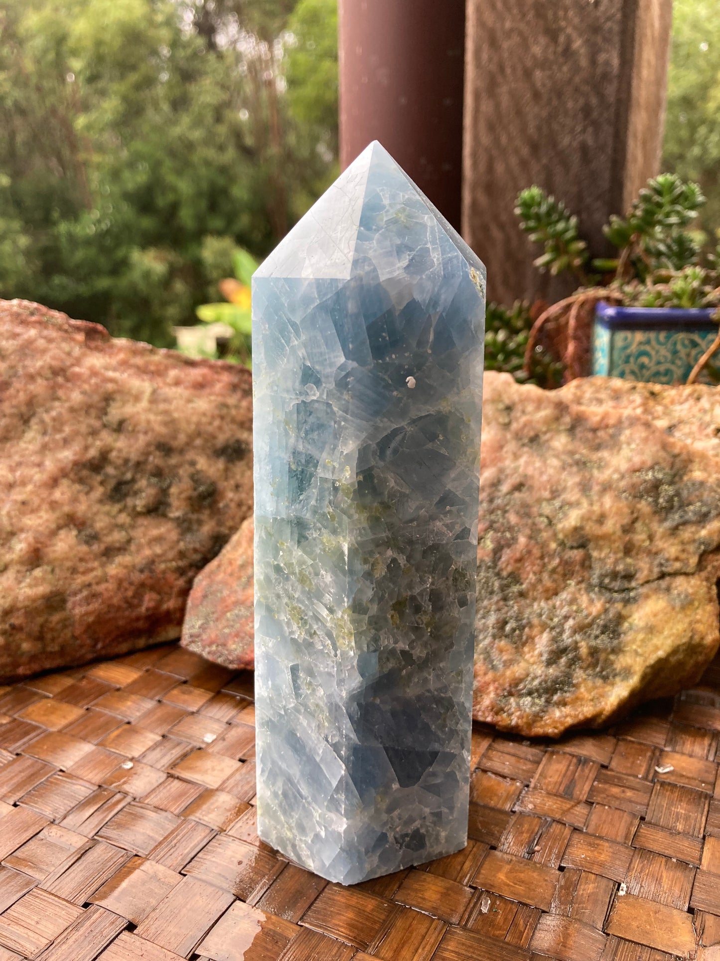 Blue Calcite Tower