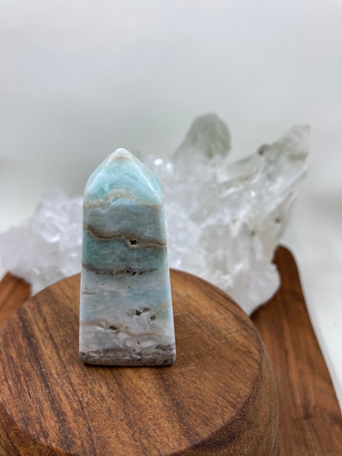 Caribbean Blue Calcite Obelisk