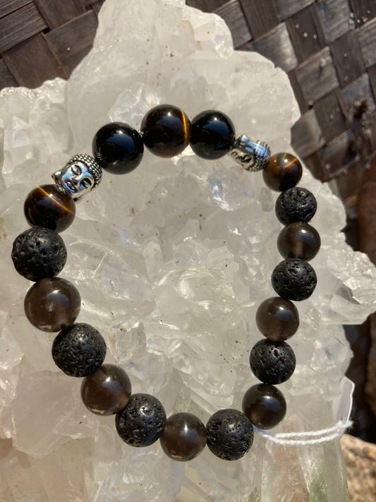 Agni Manitite with Tigers Eye & Lava Bracelet