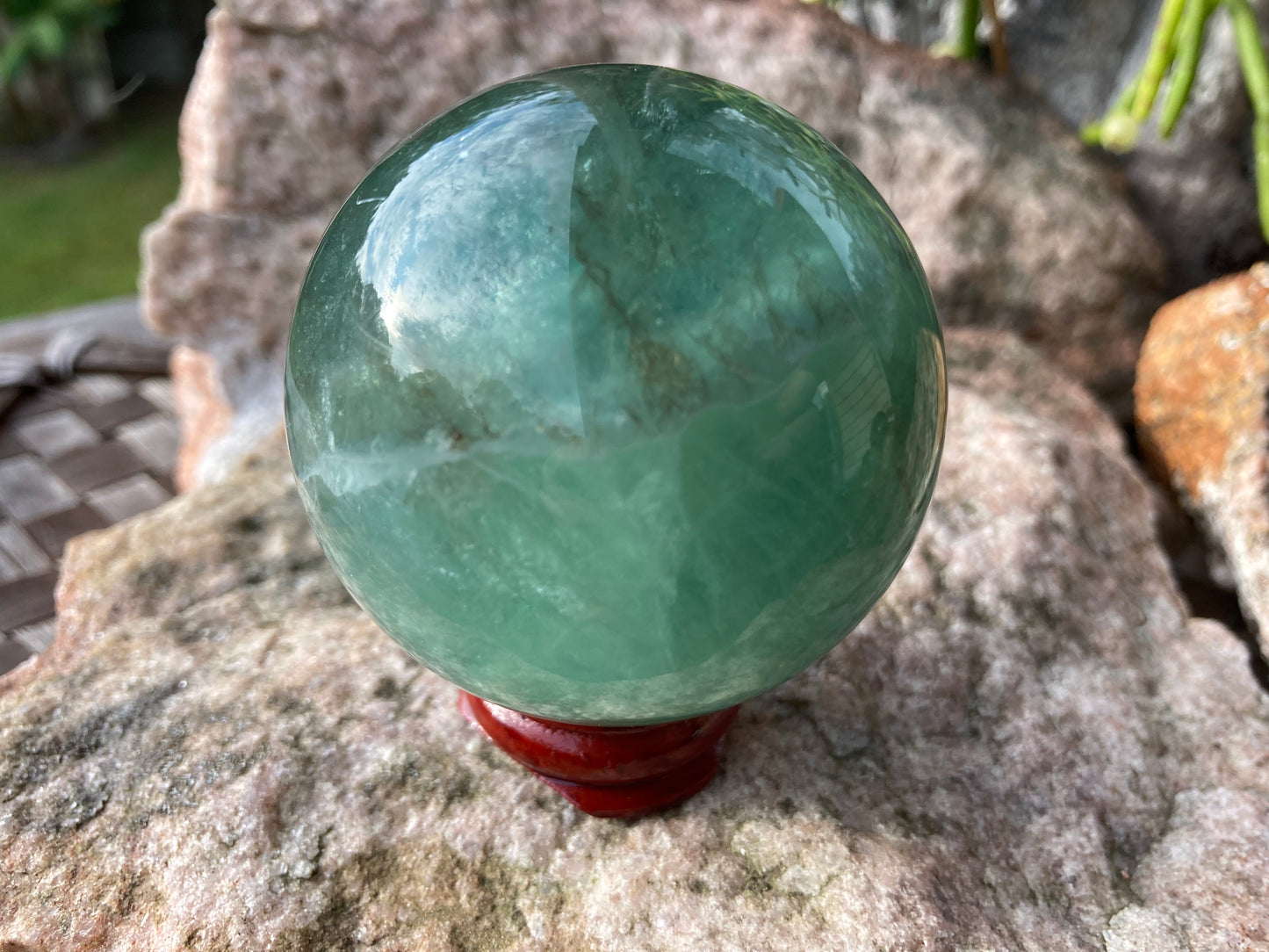 Green Fluorite Sphere