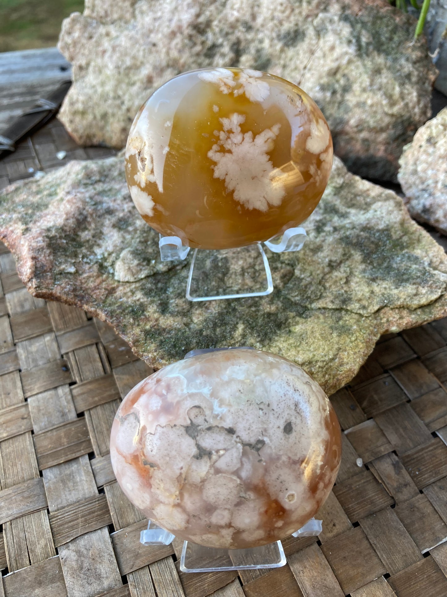 Sakura Agate Palmstones