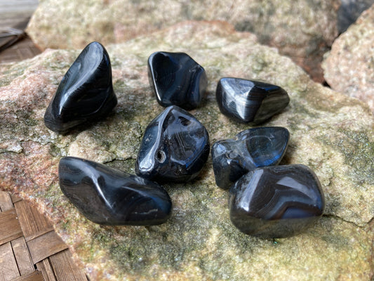 Black Merlinite Tumbles