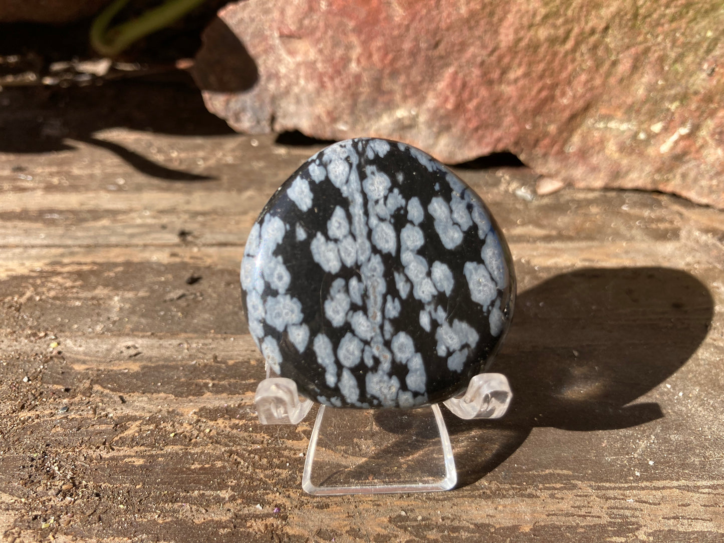 Snowflake Obsidian Flat Stone