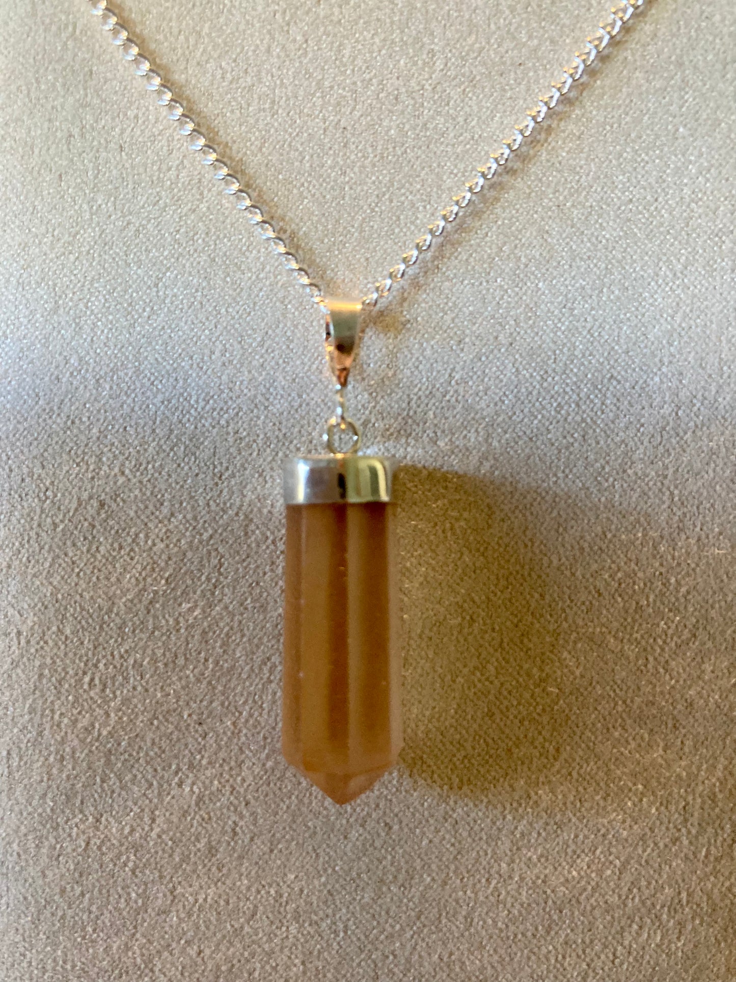 Honey Calcite Pendant Necklace