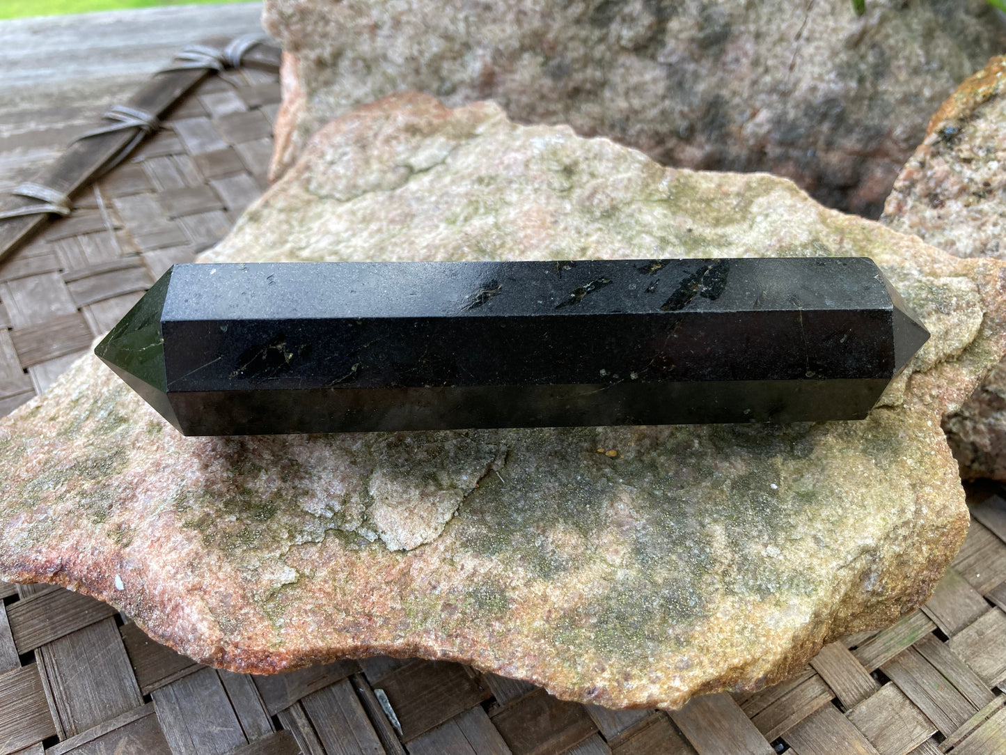 Black Tourmaline Double Terminated Wand