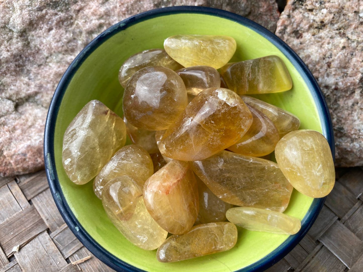 Yellow Fluorite Tumbled Stones