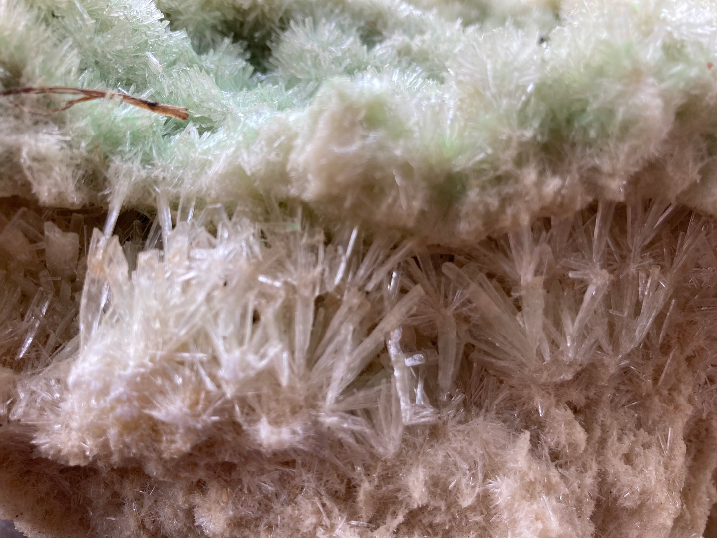 Green Gypsum Crystal Cluster