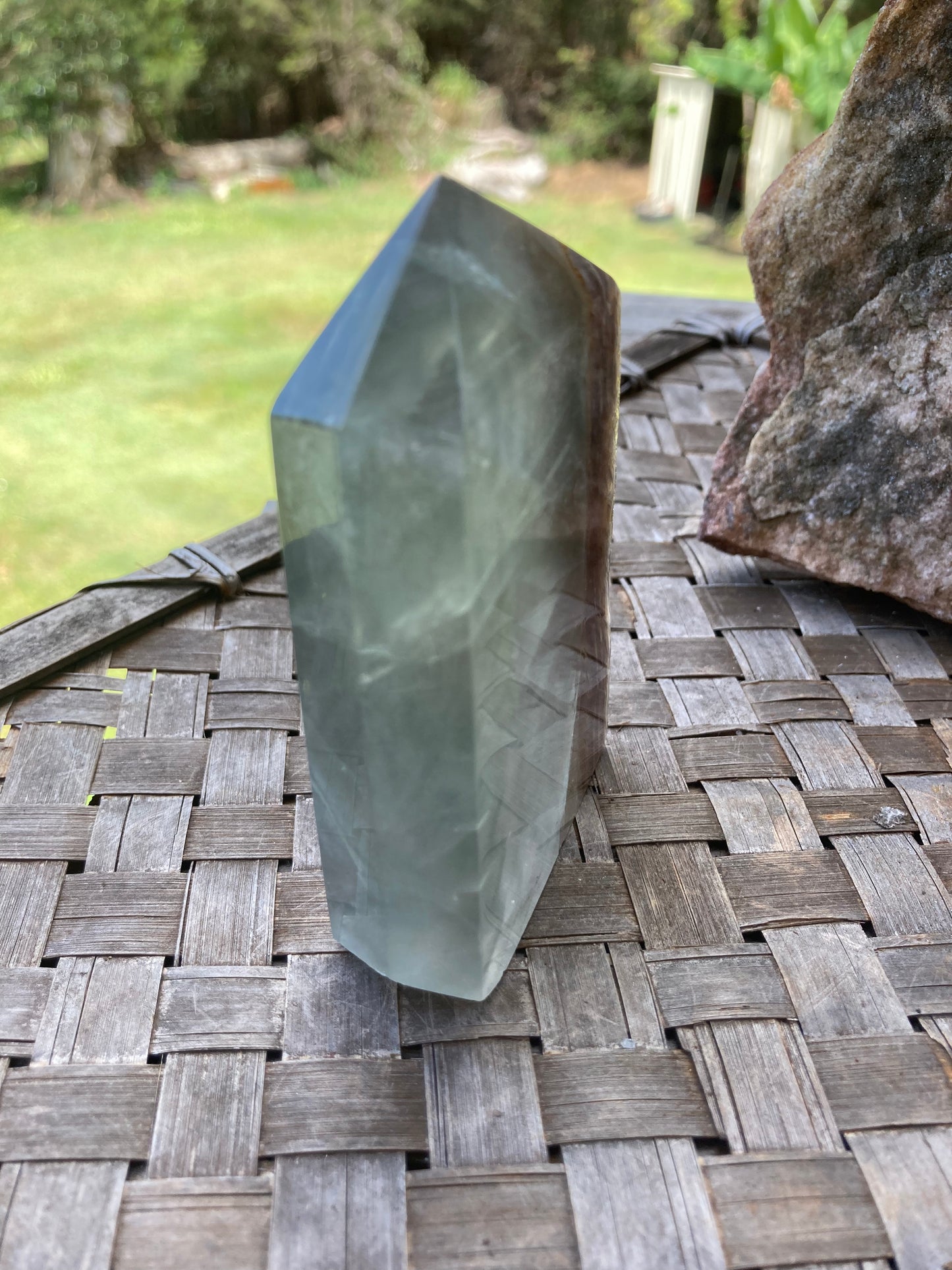 Green Fluorite Flat Tower