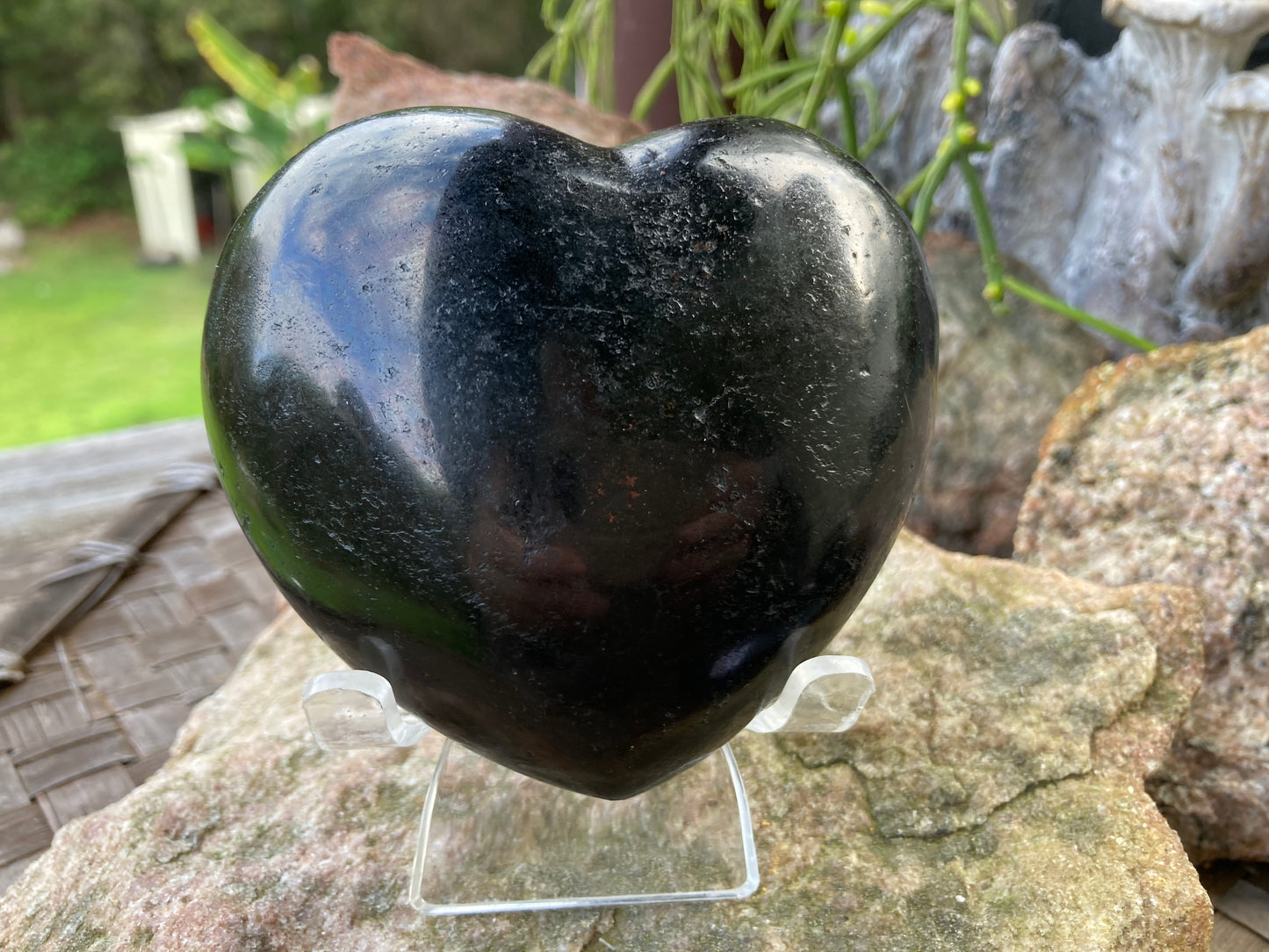 Black Tourmaline Heart