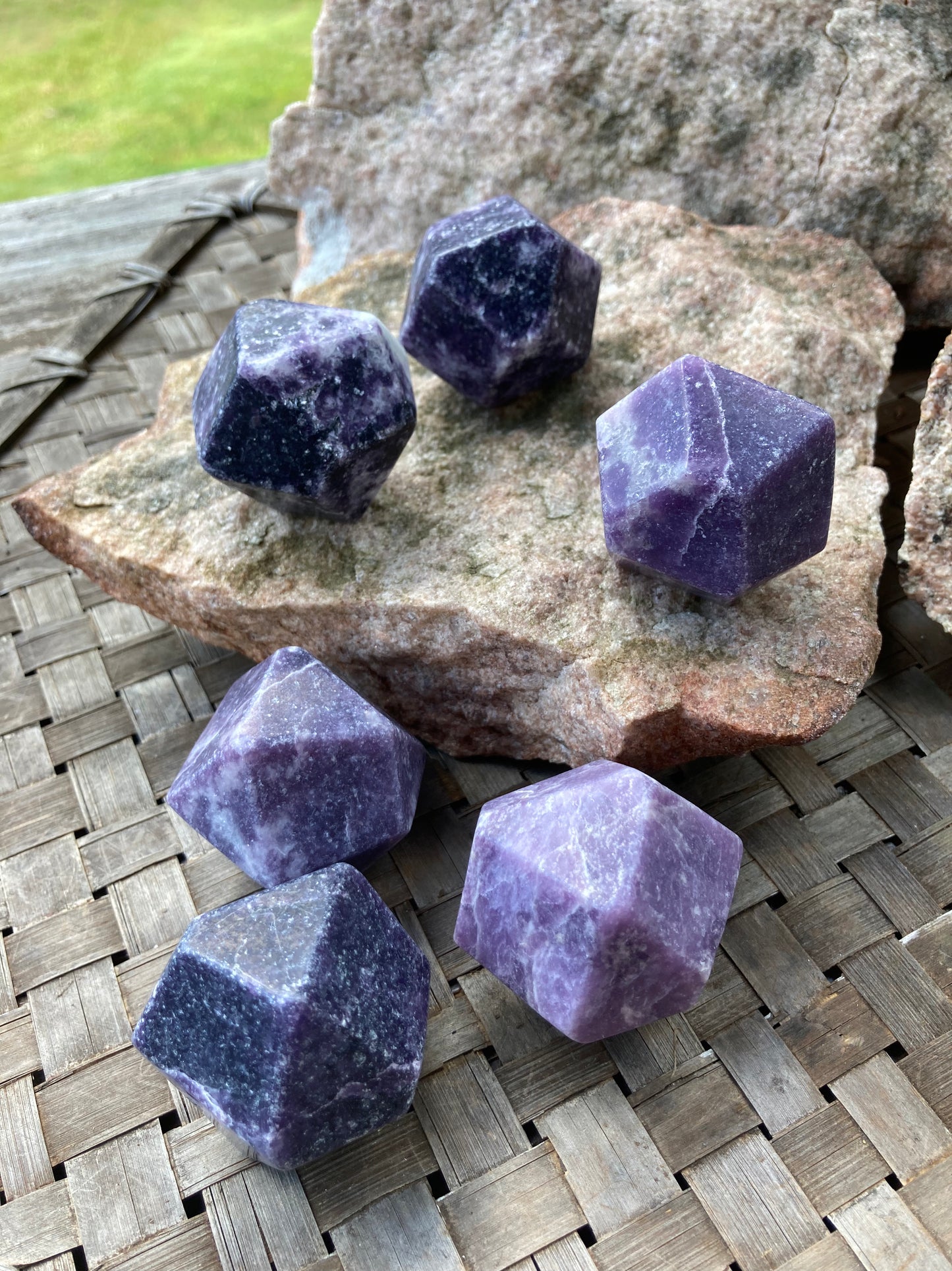 Lepidolite Polyhedrons