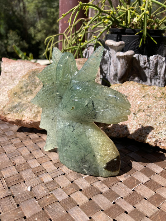 Prehnite with Epidote Unicorn