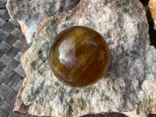 Yellow Fluorite Sphere