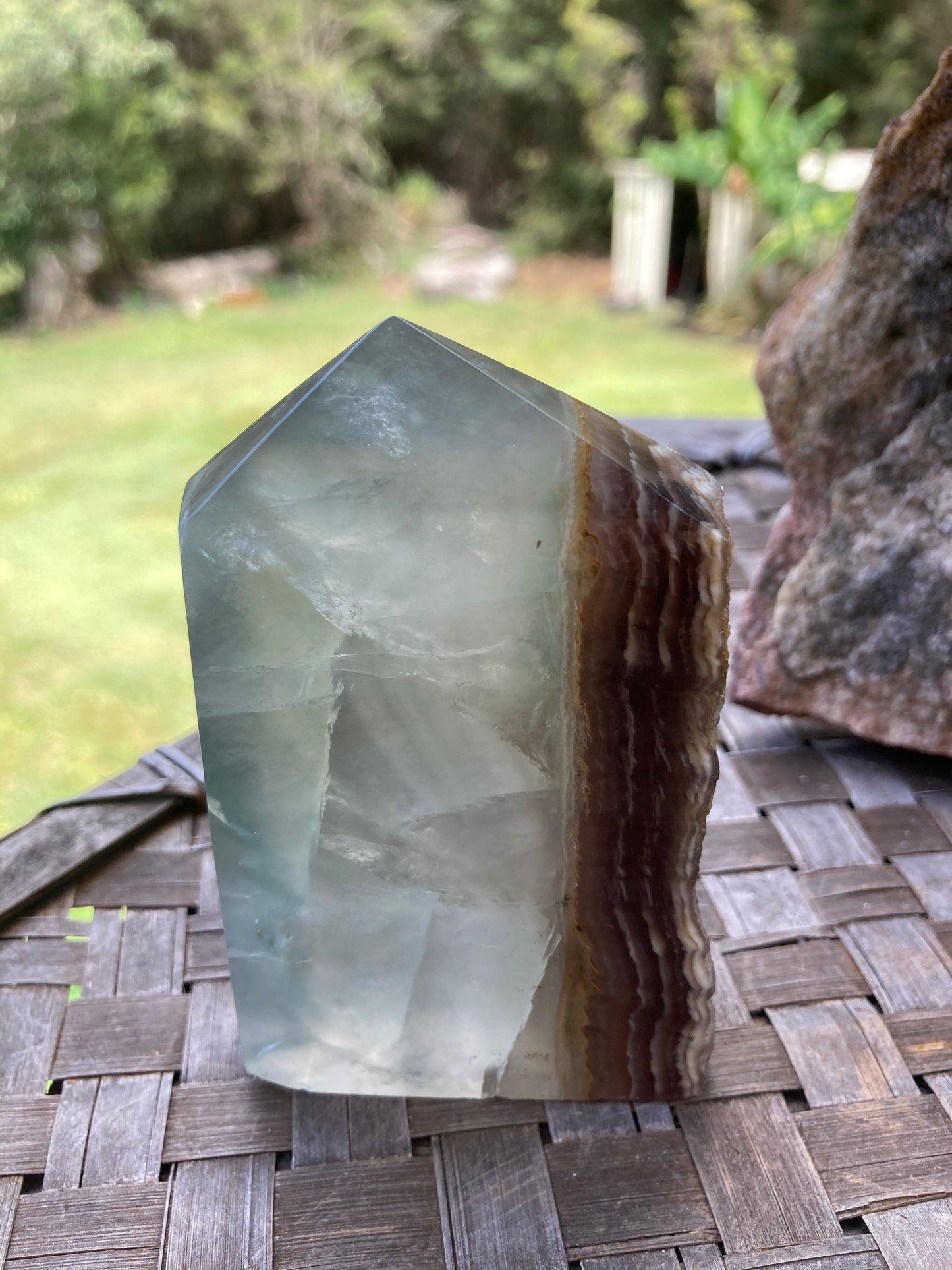 Green Fluorite Flat Tower