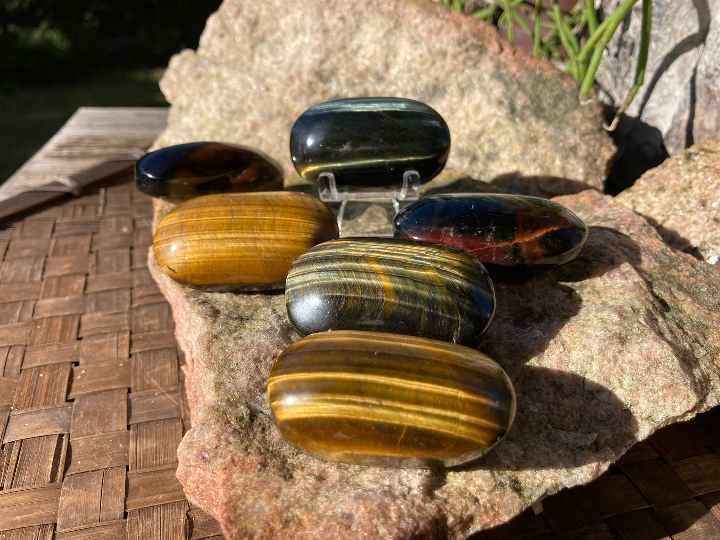 Tigers Eye Palm Stones