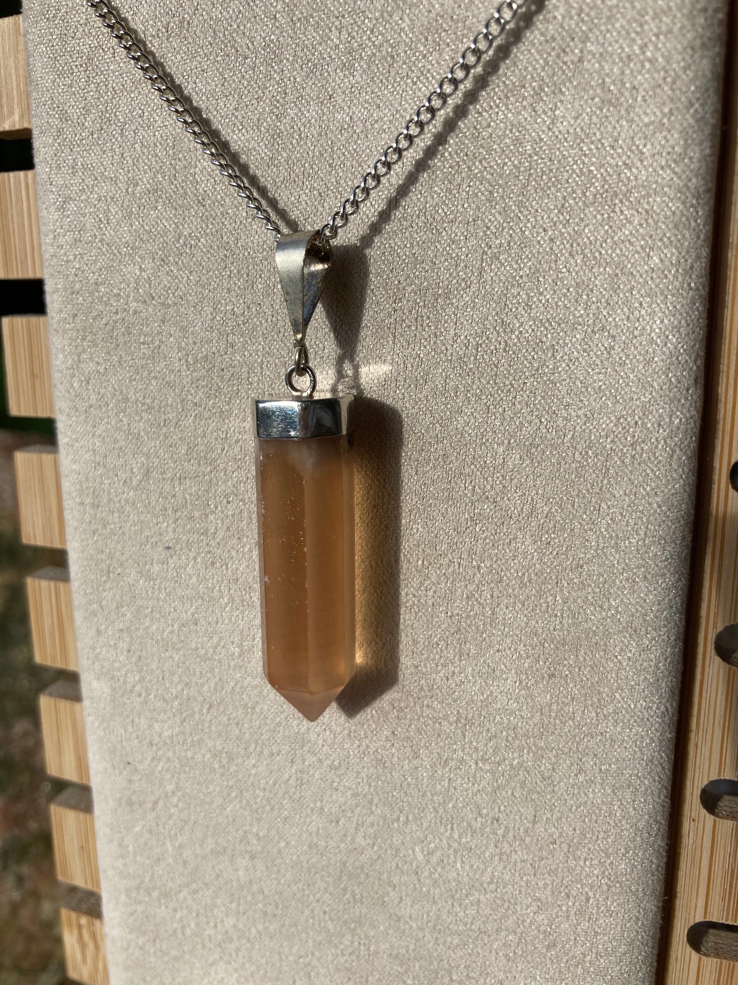 Honey Calcite Pendant