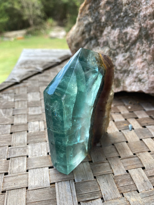 Green Fluorite Flat Tower