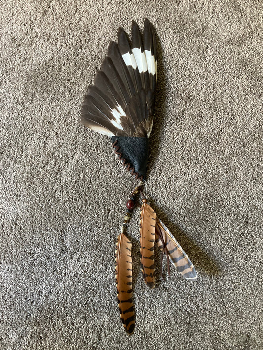 Curlew and Native Pheasant Smudging Fan