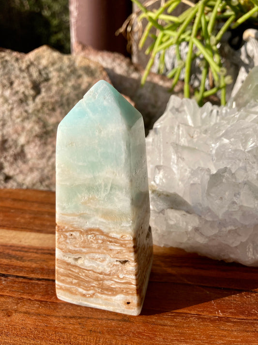 Caribbean Blue Calcite Tower